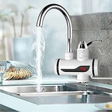 Instant Electric Mini Geyser Tap – Fast Heating, Instant Hot &amp; Cold Water Heater for Kitchen Sink &amp; Bathroom Basin, Easy to Install, Energy Efficient with Temperature Display