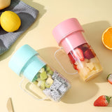 Portable Crusher Juicer With Handle & Straw USB Rechargeable 6 Blades Portable Fresh Juice Blender Portable Electric Juicer (420 ML)