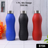 Stainless Steel Water Bottle Leak Proof, Rust Proof, Cold & Hot Bottle(1000ml  Mix Color  1 PC  Crocodile)