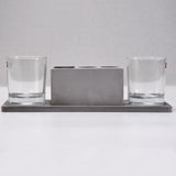 2 Nos. Wine  Glass  Along With Marble Holder New  Attractive Design For Hotel  Cafes Use