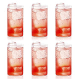 Heavy Unbreakable Stylish Plastic Clear Look Fully Transparent Multipurpose Water/Juice Glasses Set 330ML (6pcs)