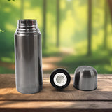 Stainless Steel  Hot And Cold Water Bottle With Push-down Lid (350ML)