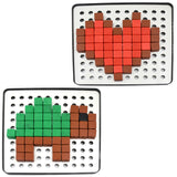 Pixel Cubes Puzzle Toy for Children Early Education |Math & Brain Games for Kids |Pixel Game Educational Board Games| Approx. 180 Cubes with Pixel Board & Book |Best Birthday Gift for 4+Year,Multicolor