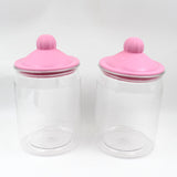 Transparent Kitchen Plastic Container Jar Set (2 Pcs Set  1100 ML Approx.)
