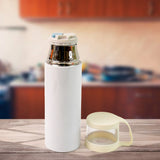 350 ML Stainless Steel Insulated Vacuum Bottle With Transparent Lid And Carry Handle | Leak-Proof Hot & Cold Thermos Flask