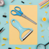 Stainless Steel Kitchen Scissors  Multipurpose Peeler (2 Pc Set  Mix Design Scissor & Peeler)