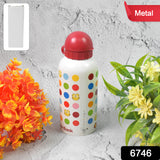 Aluminium Metal & Sports Water Bottle Look for Sports Gym | Kids School Water Bottles | Set of 1 |Leakproof Lightweight & Portable Durable for Outdoor Hiking, Mix Bottle (Capacity 350 ML Approx.)