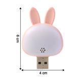 Cute Usb Rabbit Night Light With Sound  Voice Activation