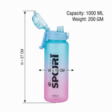 water bottle with time marker