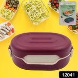 Lunch Box with 2 in 1 Spoon, 2 Compartment, Airtight Food Grade Tiffin Box For School Kids &  Adults, Leak Proof Office Diet Container With safety Lock