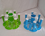 Miracle Plastic Glass Stand/Tumbler Holder/Glass Holder for Kitchen/Dining Table 6 Glasses Stand With 3 Pepper Salt Masala Box