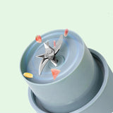Portable Electric Juicer With Handle  Straw USB Rechargeable 6 Stainless Steel Blades (500 ML)