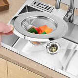 Stainless Steel Sink Strainer Kitchen Drain Basin Basket Filter Stopper Drainer/Jali (4-inch/10 cm) (Stainless Steel Jali Round)
