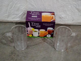 Stylish Juice Glasses, Water Glasses, Beer Glasses, Milk Shake Glasses, Multipurpose Glass Plastic Beer Mugs, Unbreakable Beer Tasting Glasses, Clear Juice Glasses Suitable for Kids (2 pc)