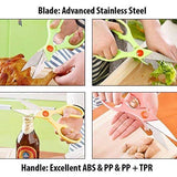 3 in1 Multi-Function Kitchen Household for Vegetables, Fruit, Cheese & Meat Slices with Bottle Opener Stainless Steel Sea Food Scissor