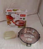 Miracle Stainless Steel Round Lunch Box, with Small Plastic Box Insert Leak Proof Lunch Box with Transparent lid, Lunch Box for Kids & Adults for School, Office (450 ML + 250 ML Approx.)