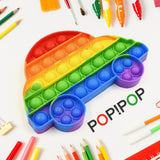 Pop it for Kids Push pop Bubble Fidget Toys Push Pop Bubble Fidget Sensory Toy |Autism Special Needs Silicone Stress Relief Toy pop it |(Butterfly  Car Shape  1 Pc)