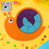 Snail Puzzle For Kids, Mini Travel Puzzle Games & Pre School Toys Develops Motor & Reasoning Skills STEM Educational Toy, Birthday Gifts 3-6 Year Kids, Brain Games for Kids (Mix Color)