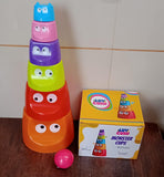 Monster Cups - Activity Toy for Babies 5+ Months Plastic Multicolor Infant & Preschool Toys Develops Motor & Reasoning Skills Birthday Gifts for Boys Girls Age 5+ Months Kids