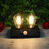 Solar Double LED Bulb Lamp |Solar Interaction Wall Lamp |  Decorative Lighting Fixture Yt-819- 2w (1 Pc)