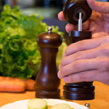 Wooden Pepper Mill 8 Inch Tall - Best Pepper Grinder| Salt Shakers with Adjustable Ceramic Rotor(1 Pc)