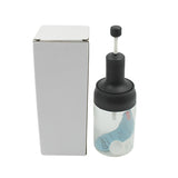 Heat-resistant Condiment Container| Seasoning Box Glass Condiment Canisters Pots Bottle With Serving Spoons For Salt Spice Honey Sugar BBQ Restaurant Jar | Oil Bottle Honey Jar Dispenser Airtight Cap Transparent (1 Pc)